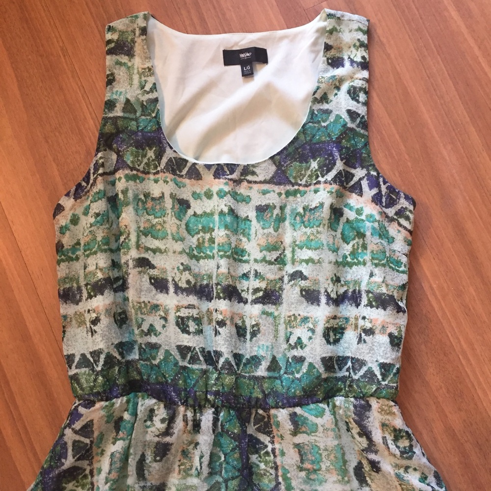 *** Mossimo Green/Blue Snakeskin High/Low Dress ** - Picture 2 of 4